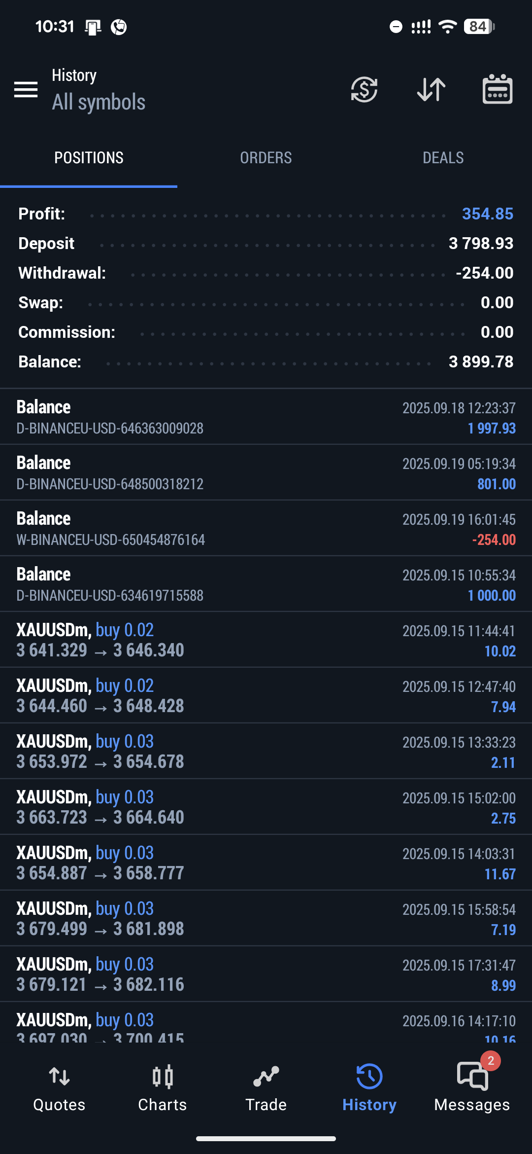 Performance screenshot 2